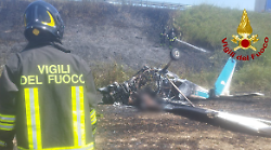 Terni, due morti nello schianto di un aereo decollato dall'aviosuperficie. Perdono la vita pilota e passeggero