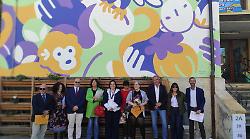 GemellArte: alla scuola Battisti il colorato murale "Harmonie". Un inno alla pace