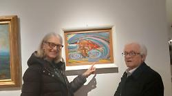 Futurismo a Perugia, la nipote di Marinetti in visita alle opere di Gerardo Dottori