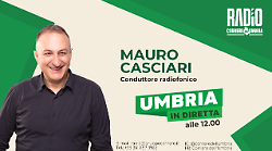 Umbria in diretta in onda su Radio Corriere dell'Umbria: ospite Mauro Casciari. La scaletta