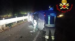 Incidente in strada delle Pretare: donna incastrata tra le lamiere soccorsa dai vigili del fuoco