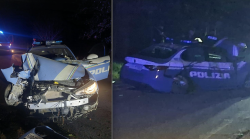 Auto della Polizia fuori strada per schivare animale, i due agenti stanno meglio. Ecco dove andavano e cosa è successo