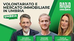 A Umbria in diretta si parla di volontariato e mercato immobiliare: ospiti in studio Simone Schippa e Mauro Cavadenti 