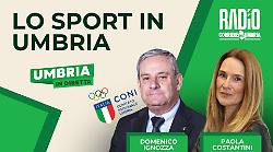 Umbria in diretta, nuova puntata oggi lunedì 24 marzo: ospite il presidente regionale del Coni Domenico Ignozza
