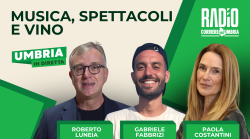 Si parla di musica, spettacoli e vino a Umbria in diretta: ospite in studio Gabriele Fabbrizi