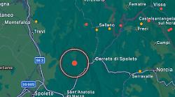 Terremoto, scossa di magnitudo 3.6 con epicentro nel territorio di Spoleto