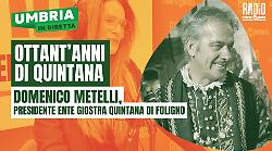 Umbria in diretta, ospite in studio Domenico Metelli, presidente dell'Ente Giostra della Quintana di Foligno. Le anticipazioni