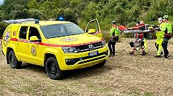 Escursionista ferita e dispersa salvata grazie alla collaborazione tra Soccorso alpino, Nibbio e ciclisti di mountain bike