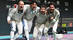 Il ternano Foconi è campione europeo di fioretto a squadre con l'Italia: Francia battuta a Genova