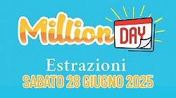 Million Day e Million Day Extra, le estrazioni di oggi sabato 28 giugno: i numeri vincenti
