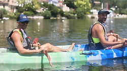 Il giro dell'Umbria in sei giorni, l'impresa di due spoletini: 609 chilometri a piedi, in bici e canoa