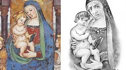Dalla Madonna del Gonfalone a una Madre di Gaza: la bellissima opera realizzata usando soltanto la penna Bic