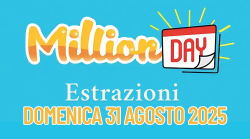 Million Day e Million Day Extra, le estrazioni di oggi domenica 31 agosto: i numeri vincenti