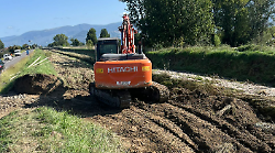 Valle umbra allagata, partiti i lavori: blocchi di cemento e nuovo argine del Ruicciano