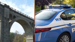 La polizia salva in extremis un uomo che sta per lanciarsi dal ponte di Pratantico