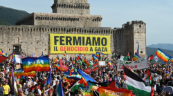 Marcia PerugiAssisi per la pace, in centomila per dire no alle guerre. Lotti: "Chi ci boicotta è a favore dell'illegalità". Sul palco anche Albanese: "I criminali e i loro complici siano portati davanti alla giustizia"