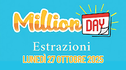 Million Day e Million Day Extra, le estrazioni di oggi lunedì 27 ottobre: i numeri vincenti