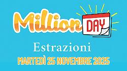Million day e Million Day Extra, le estrazioni di oggi martedì 25 novembre: i numeri vincenti