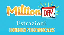 Million Day e Million Day Extra, le estrazioni di oggi domenica 7 dicembre: i numeri vincenti