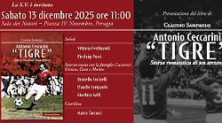 Tigre, la storia romantica di un terzino: la presentazione del libro su Antonio Ceccarini alla Sala dei Notari