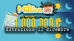 Million Day e Million Day Extra, estrazione di oggi venerdì 12 dicembre: i numeri vincenti