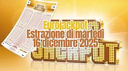 Eurojackpot, estrazione di oggi marted&igrave; 16 dicembre: i numeri vincenti. Il jackpot sale a 22 milioni di euro