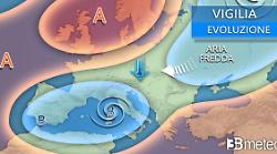 Arriva l'anticiclone di Natale: pioggia, neve, vento e clima pi&ugrave; freddo. Le previsioni del tempo 