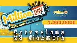 Million Day e Million Day Extra, le estrazioni di oggi domenica 28 dicembre: i numeri vincenti