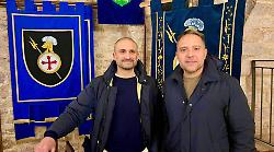 Gubbio, due candidati per San Giorgio: Mirko Salciarini e Francesco Spogli della manicchia di Sant'Agostino alle elezioni 