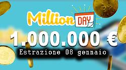 Million Day e Million Day Extra di oggi gioved&igrave; 8 gennaio: estrazioni e numeri vincenti