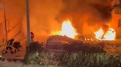 Tre auto a fuoco a Gualdo Tadino: il video dell'incendio