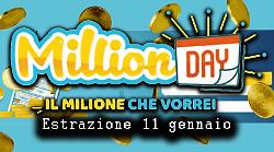 Estrazione Million Day e Million Day Extra di oggi domenica 11 gennaio: i numeri vincenti