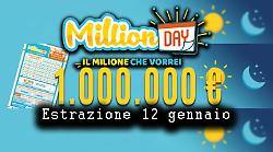 Estrazione Million Day e Million Day Extra di oggi luned&igrave; 12 gennaio: i numeri vincenti