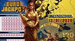 Eurojackpot, estrazione di oggi marted&igrave; 13 gennaio. I numeri vincenti: montepremi da 23 milioni