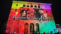 Terni, "Un amore per la citt&agrave;" illumina Palazzo Spada: durante il videomapping anche una proposta di matrimonio