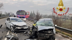 Incidente sulla SS 219 a Gubbio: quattro feriti, uno trasportato con l&rsquo;elisoccorso Nibbio