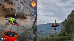 Climber si infortuna mentre si arrampica sulla Falesia di Ferentillo: soccorso in elicottero e portato in ospedale
