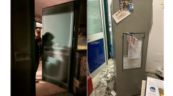 Ladri assaltano Trony poi lanciano mazza contro l'inquilino del piano di sopra che li scopre durante il furto