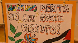 Gli alunni della scuola primaria in visita alla mostra Heart of Gaza