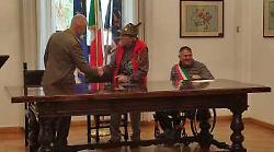 Foligno, grande festa alla Gonzaga per i 100 anni dell'alpino Guglielmo Marini