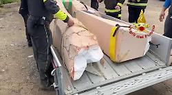 Recuperata a Niscemi la croce caduta nella frana