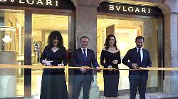 Luisa Ranieri a Taormina per il taglio del nastro della nuova boutique Bvlgari
