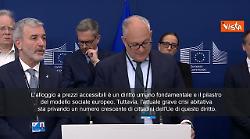 Emergenza abitativa, Gualtieri a Bruxelles: Usare fondi Pnrr rimasti per case popolari