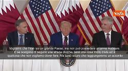 Trump: "Ci avviciniamo a un accordo con l'Iran sul nucleare"