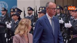 Meloni riceve Cancelliere Tedesco Merz a Palazzo Chigi