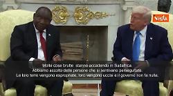 Trump a Presidente Ramaphosa: "In Sudafrica &egrave; in corso genocidio dei bianchi"
