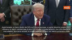 Trump: Dazi in Ue al 50% dal primo giugno, non cerco accordo. Trattative non portano a nulla