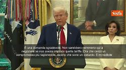 Trump irritato per essere definito "taco-trade" sui dazi: Ridicolo, io non mi tiro indietro