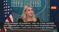 Trump: Deciderò su intervento in Iran nelle prossime due settimane