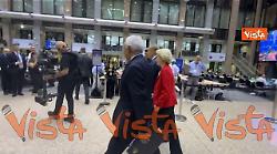 Von der Leyen, Costa e Tusk arrivano in conferenza stampa a termine prima giornata Consiglio Ue